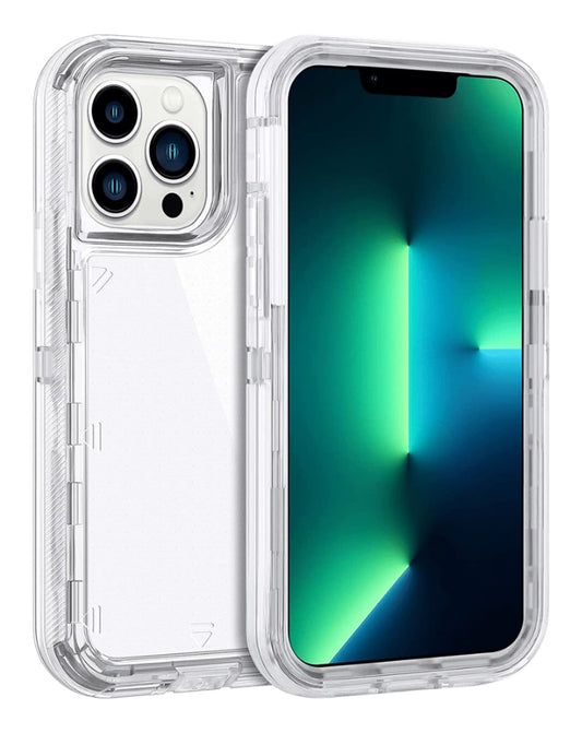 Heavy-Duty Shockproof Crystal Clear Case for iPhone 15 Pro — Clear