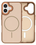 MagSafe Heavy-Duty Shockproof Case for iPhone 16 — Brown