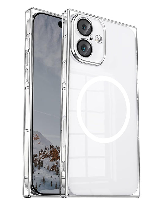 Crystal Clear Wireless-Charging Compatible Case for iPhone 16 — Clear