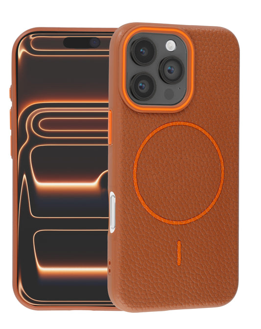 Magnetic Leather Case for iPhone 16 Pro