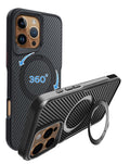 Magnetic Kickstand Full-Body Case for iPhone 16 Pro — Black