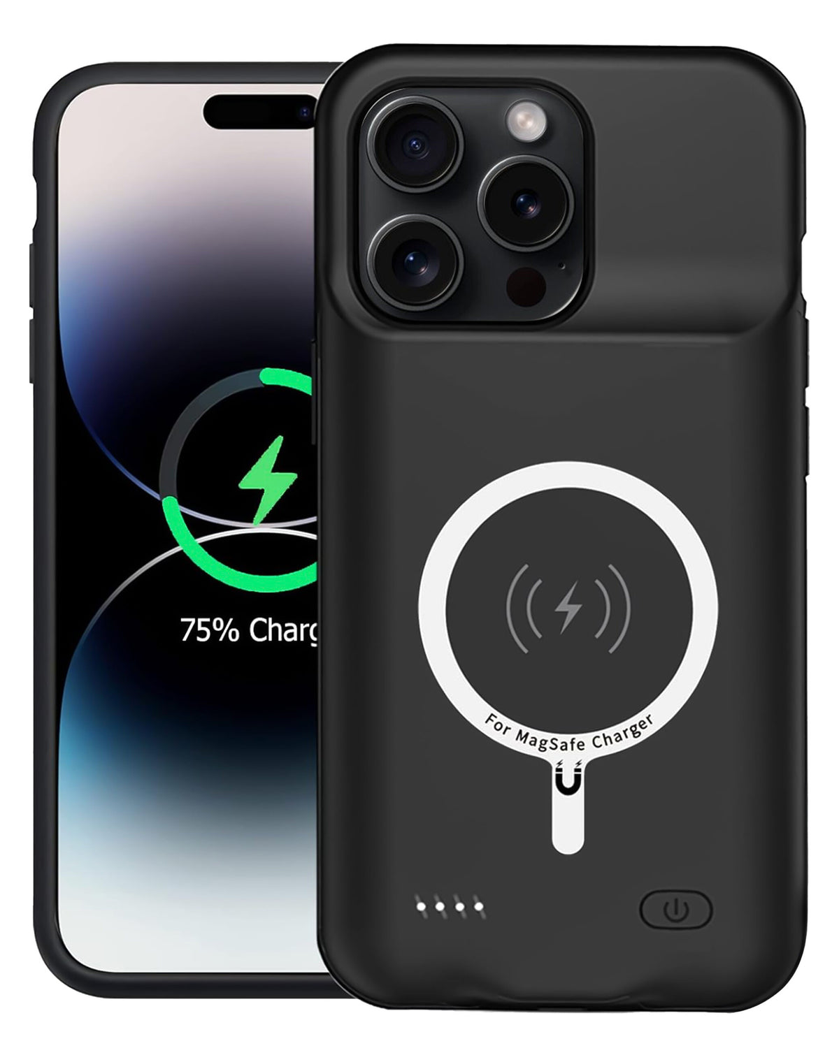 Slim Charging Case with Msafe Charging for iPhone 16 Pro Max — 8500 mAh