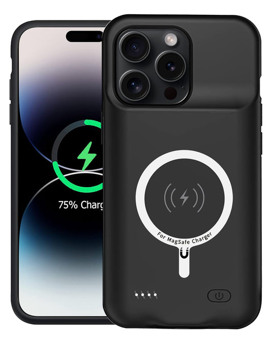 Slim Charging Case with Msafe Charging for iPhone 16 Pro Max — 8500 mAh
