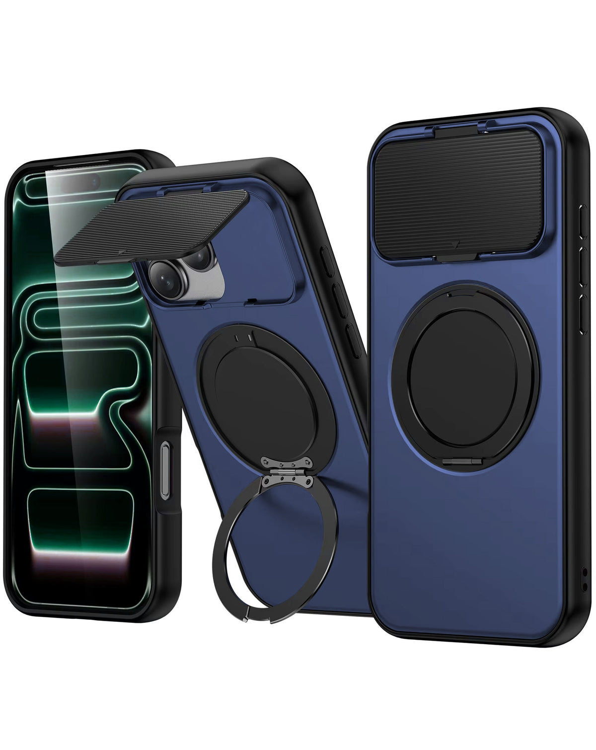 MagSafe Kickstand Case for iPhone 16 Pro Max — Navy Blue