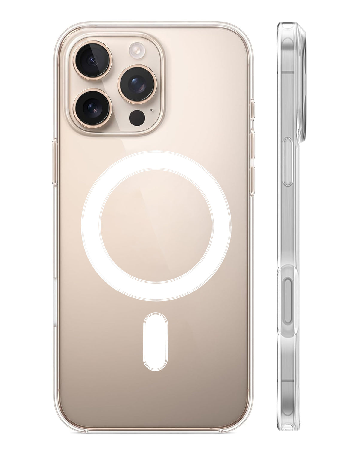 Crystal Clear Wireless-Charging Compatible Case for iPhone 16 Pro Max