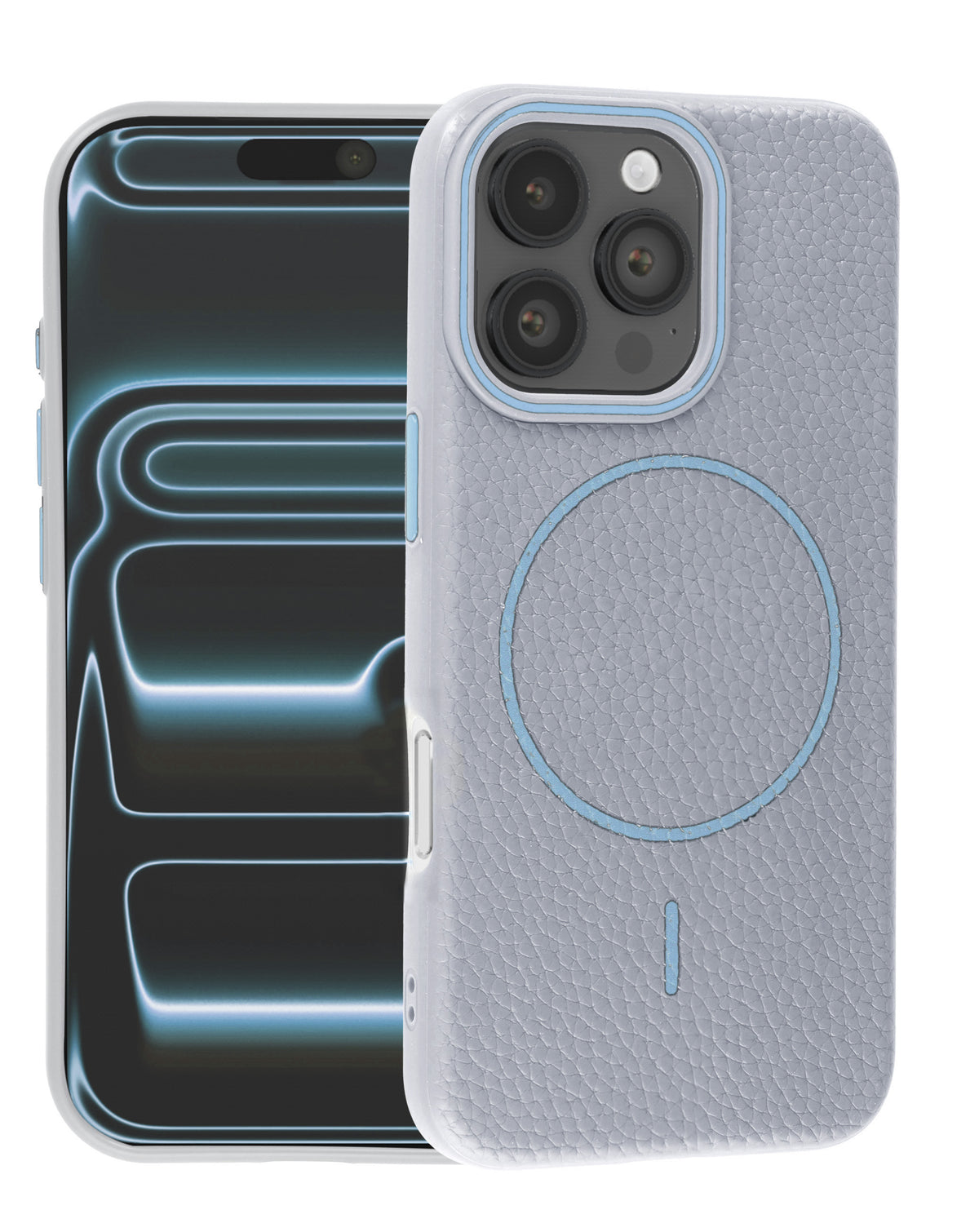 Magnetic Leather Case for iPhone 16 Pro Max — Wayne Blue