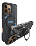 Magnetic Kickstand Full-Body Case for iPhone 16 Pro Max — Black
