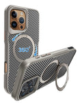 Magnetic Kickstand Full-Body Case for iPhone 16 Pro Max — Silver