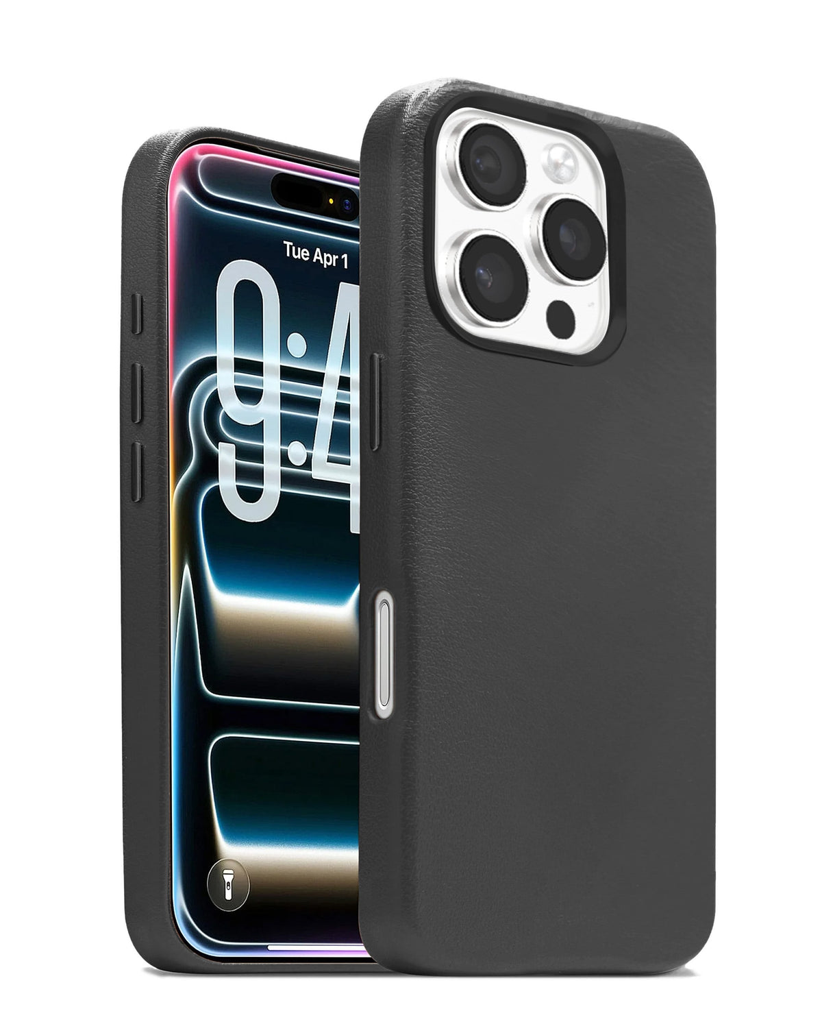 Leather Case for iPhone 16 Pro Max — Black