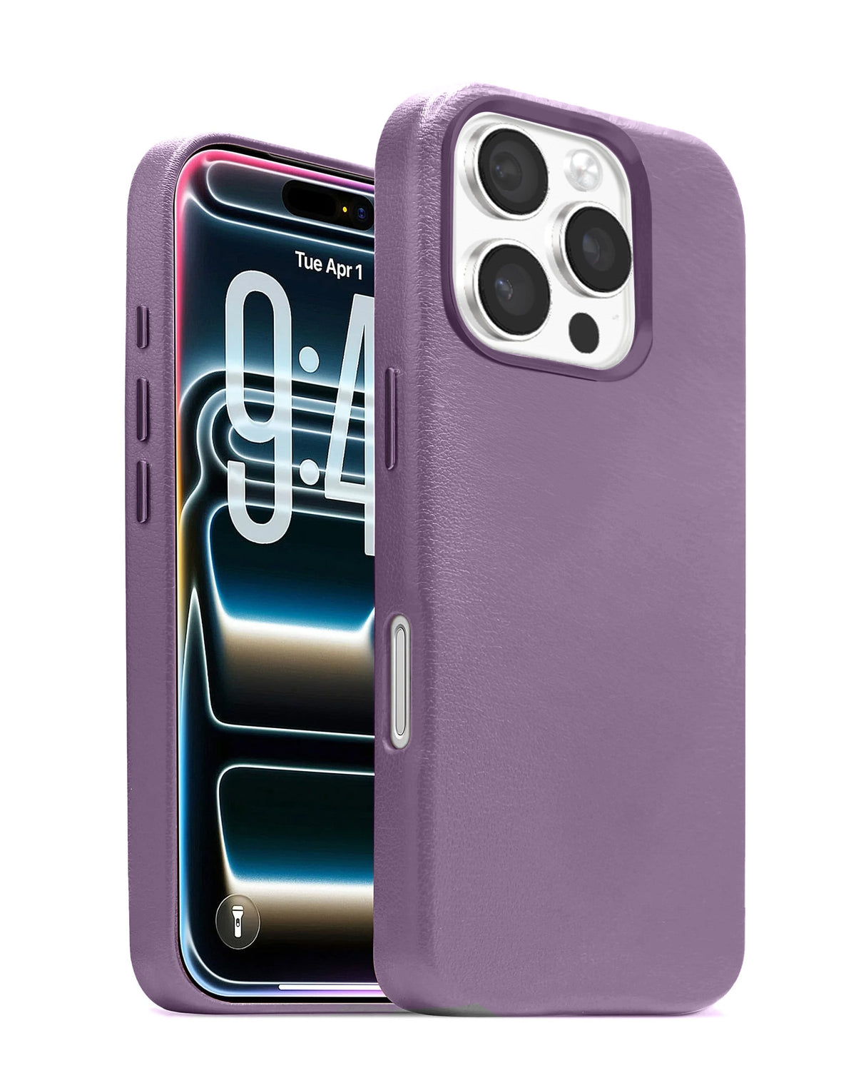 Leather Case for iPhone 16 Pro Max — Light Purple