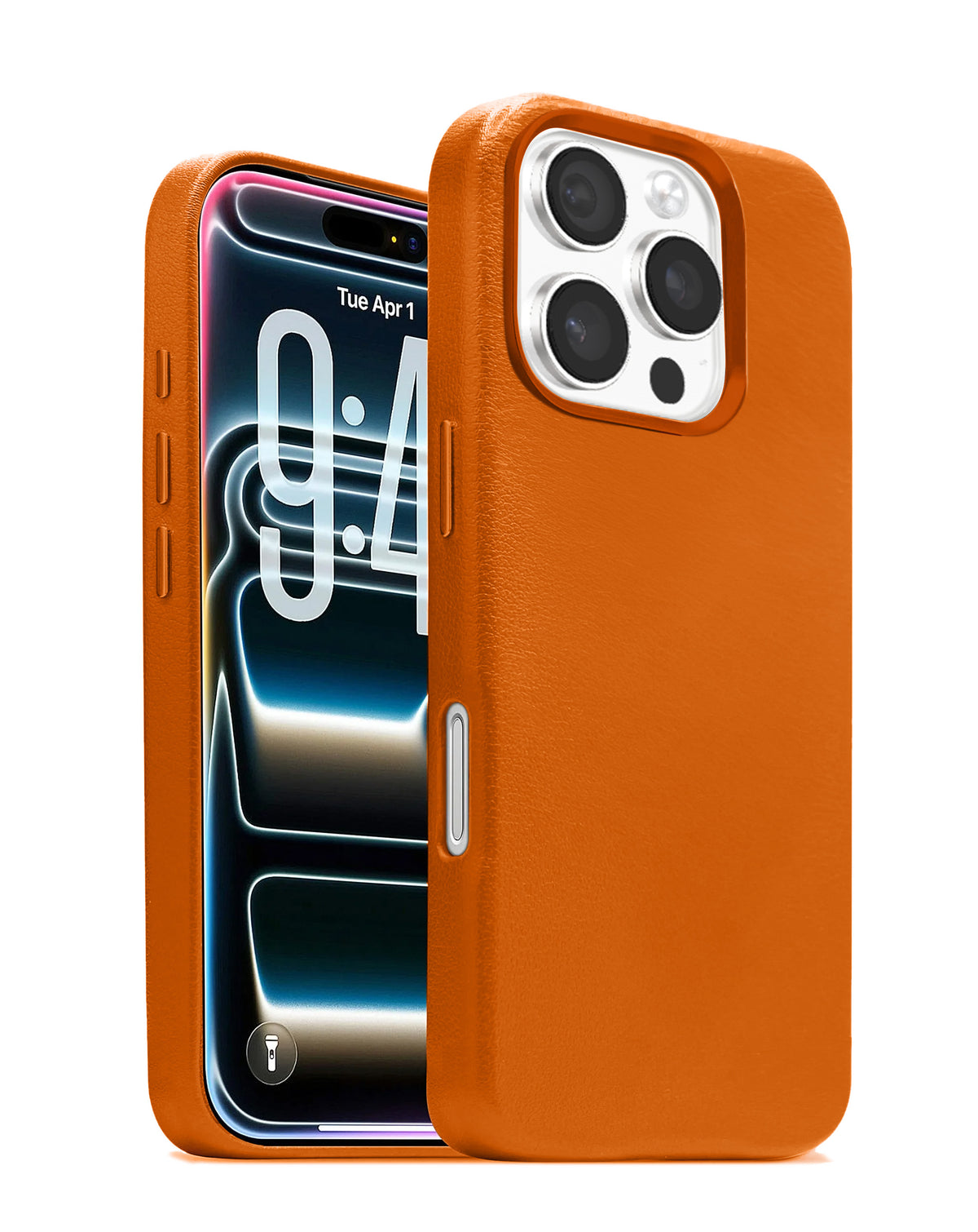 Leather Case for iPhone 16 Pro Max — Orange