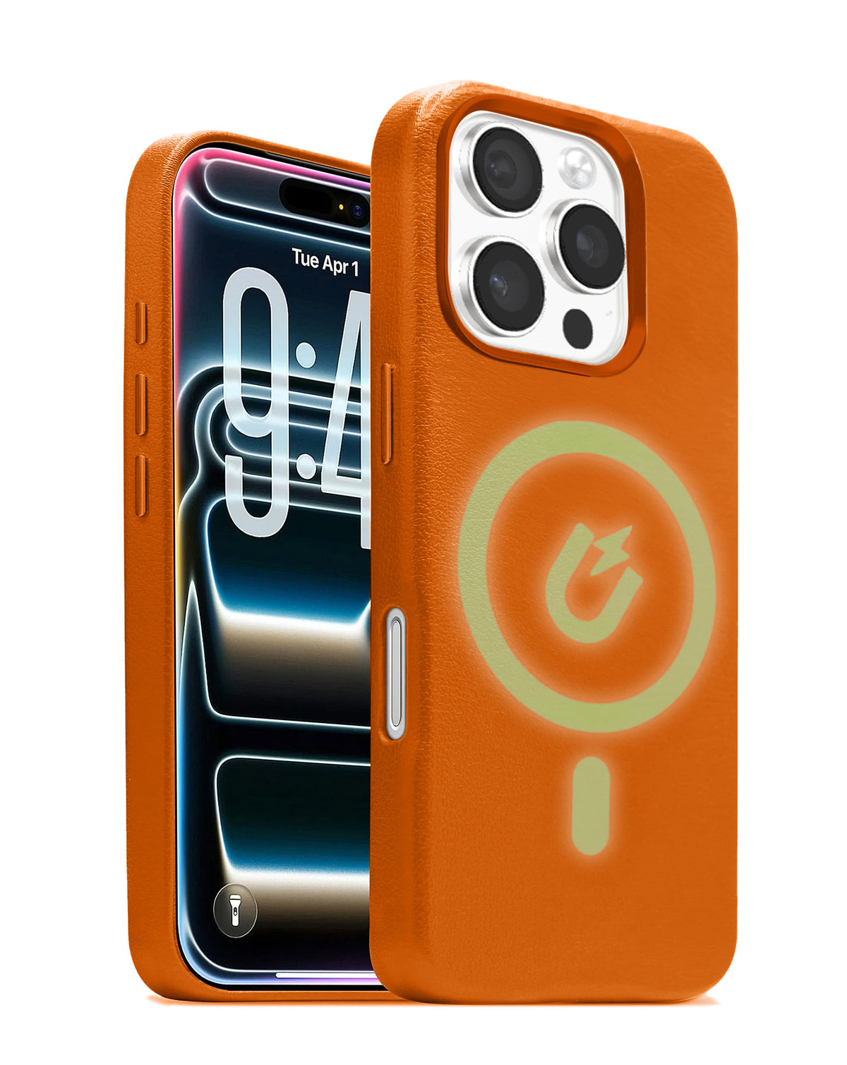 Leather Case for iPhone 16 Pro Max — Orange