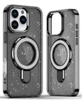 Kickstand Glitter Case for iPhone 16 Pro Max — Black
