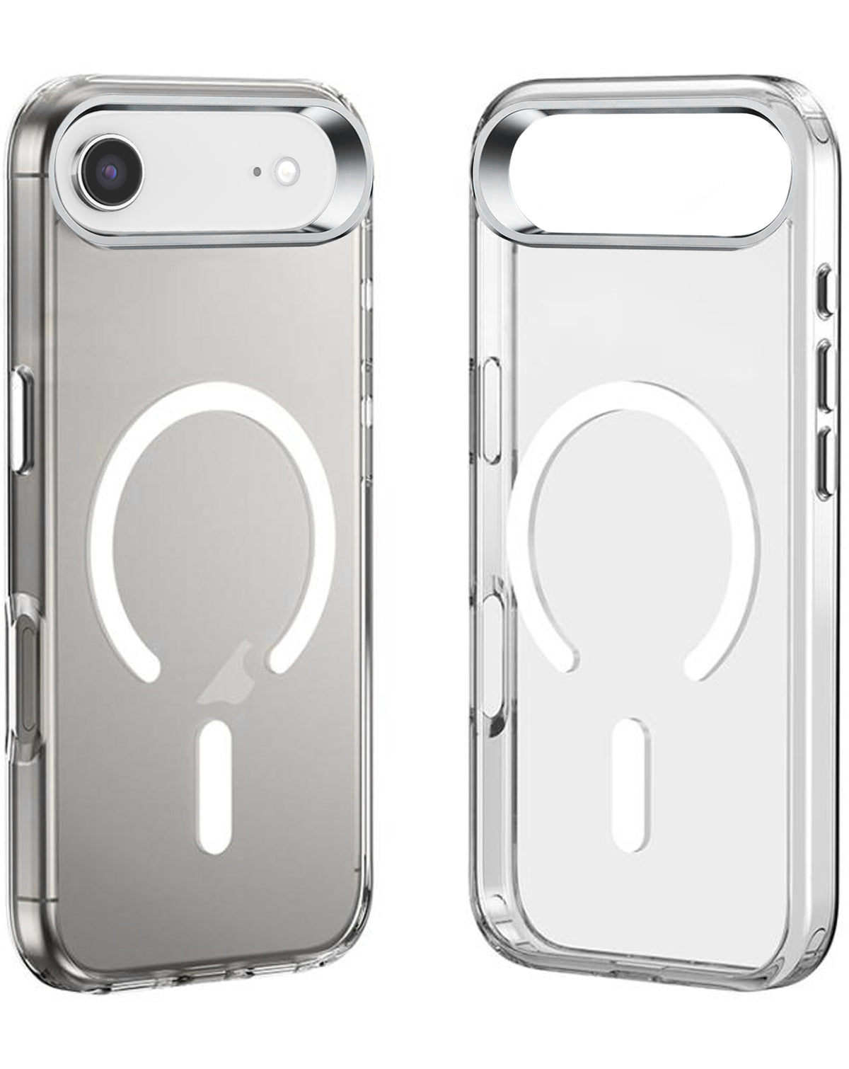 Crystal Clear Wireless-Charging Compatible Case for iPhone Air — Black