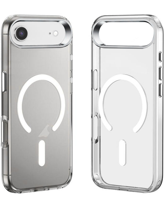 Crystal Clear Wireless-Charging Compatible Case for iPhone Air — Black