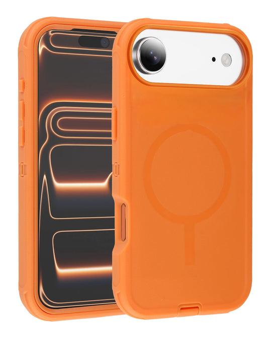 Heavy-Duty Shockproof Wireless-Charging Compatible Case for iPhone Air — Orange