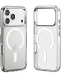 Crystal Clear Wireless-Charging Compatible Case for iPhone 17 Pro — Black