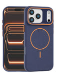 Magnetic Leather Case for iPhone 17 Pro — Wayne Blue & Orange