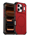 Magnetic Heavy-Duty Shockproof Case for iPhone 17 Pro — Red