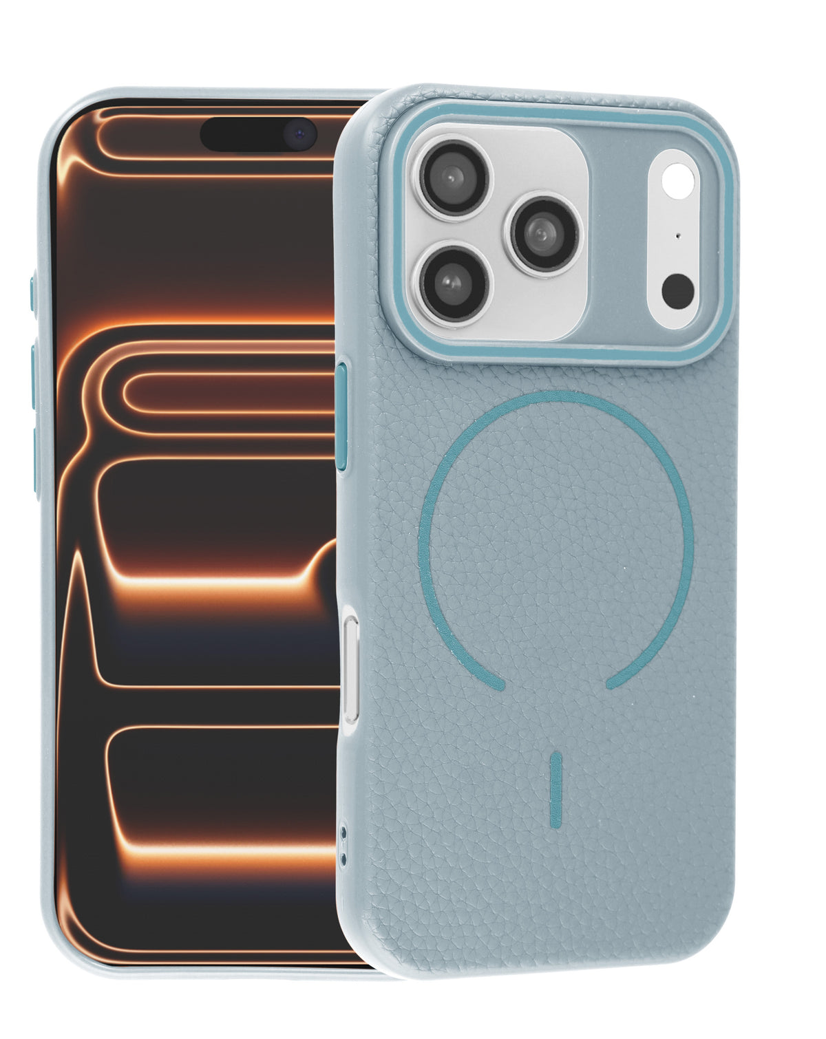 Magnetic Leather Case for iPhone 17 Pro Max — Wayne Blue
