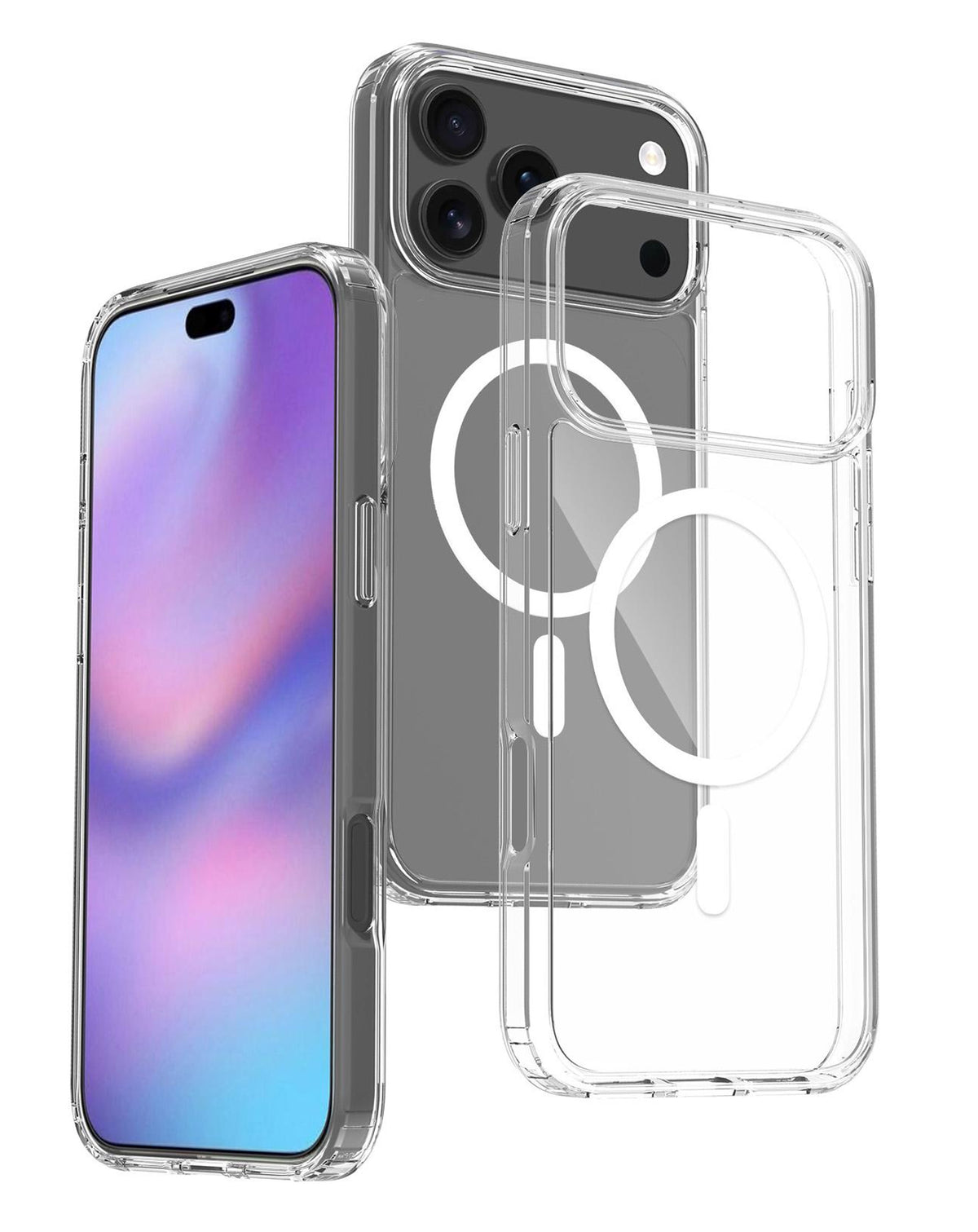 Crystal Clear Wireless-Charging Compatible Case for iPhone 17 Pro Max