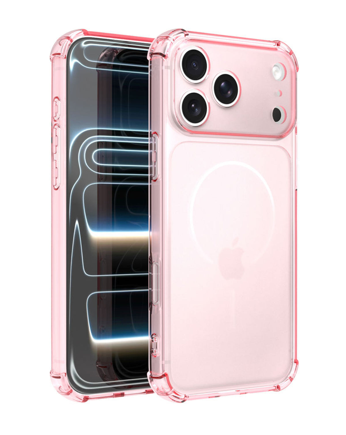 Magnetic Crystal Clear Case for iPhone 17 Pro Max — Pink