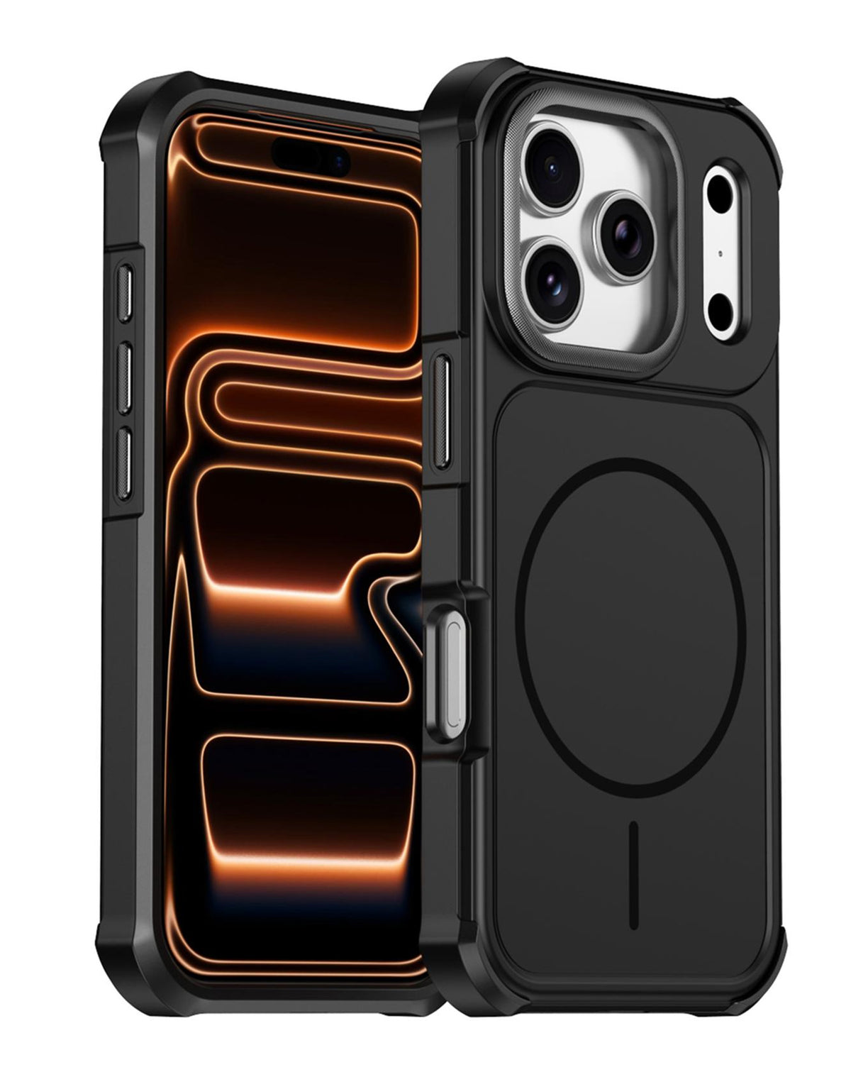 Magnetic Heavy-Duty Shockproof Case for iPhone 17 Pro Max — Black