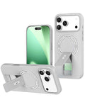 Magnetic Heavy-Duty Shockproof Kickstand Case for iPhone 17 Pro Max — White