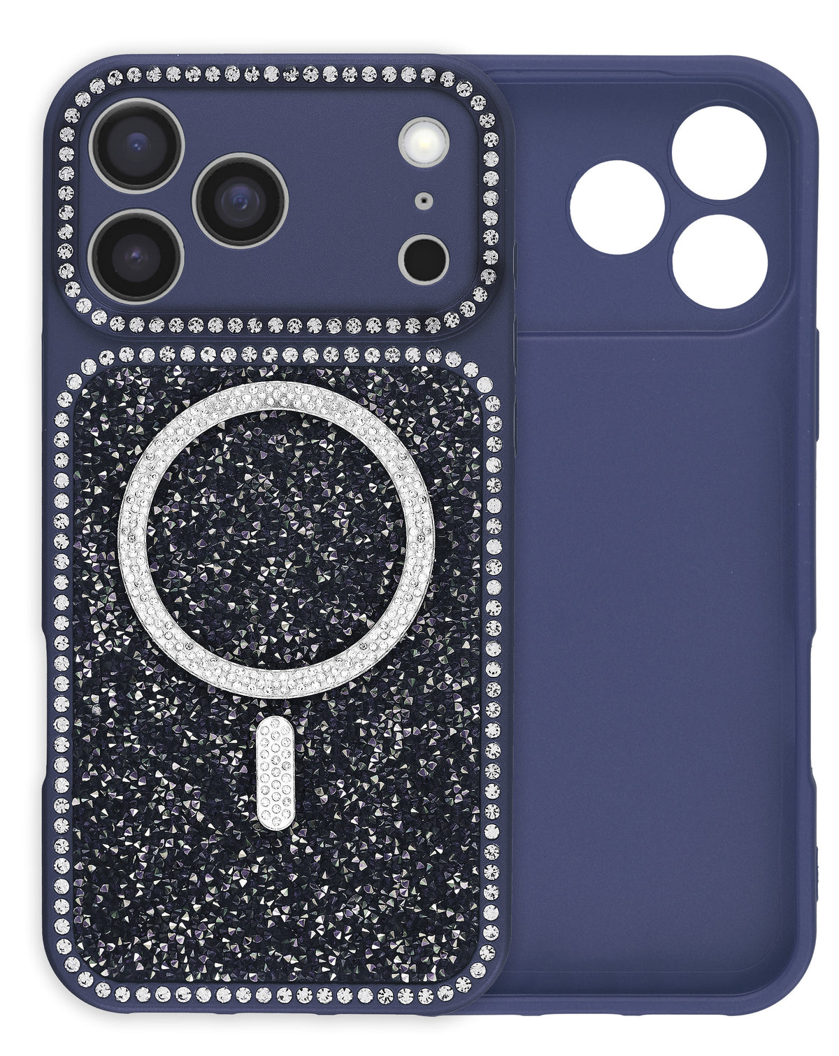 MagSafe Glitter Camera-Protecting Case for iPhone 17 Pro Max — Blue