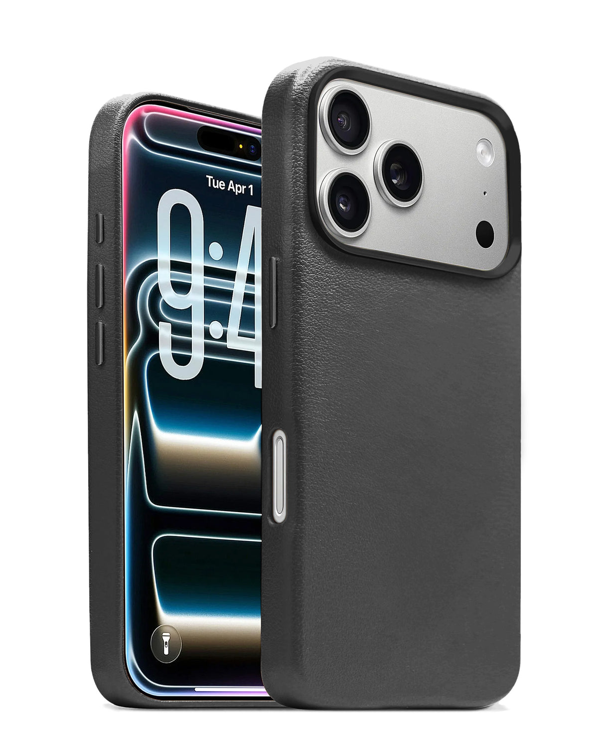 Leather Case for iPhone 17 Pro — Black