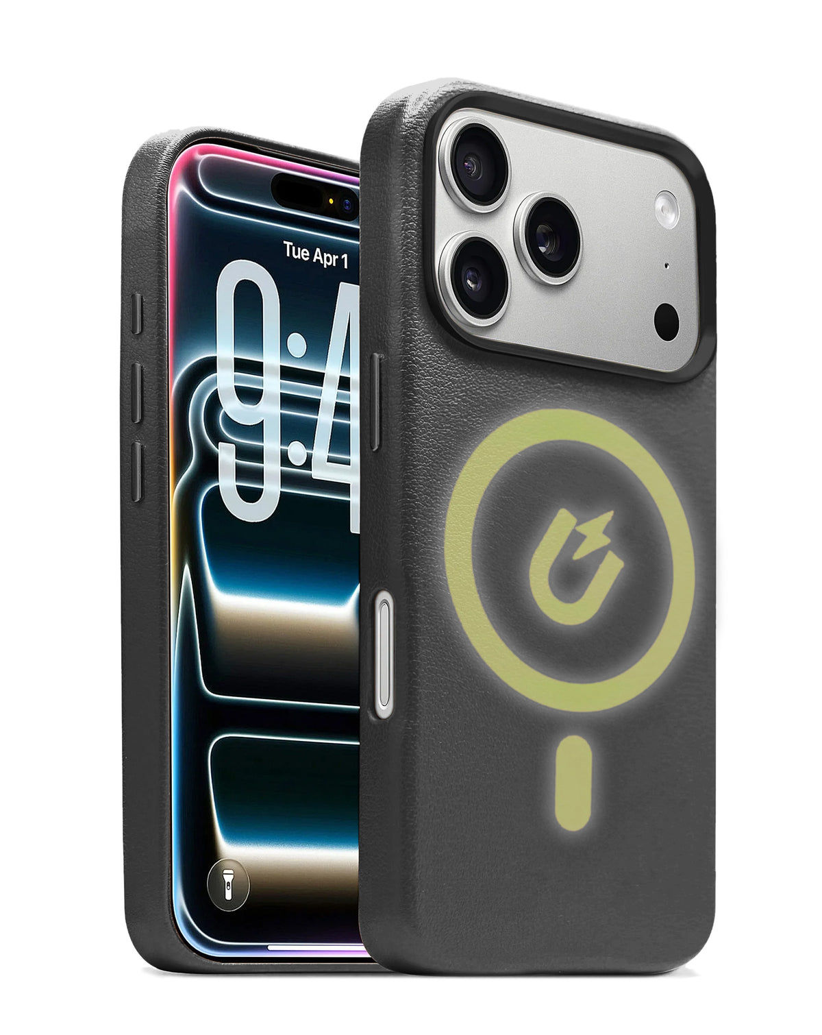 Leather Case for iPhone 17 Pro — Black