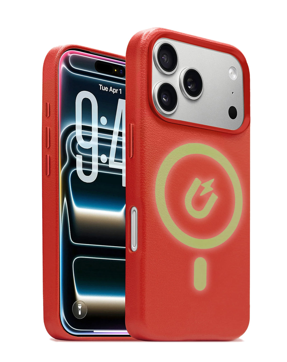 Leather Case for iPhone 17 Pro — Red