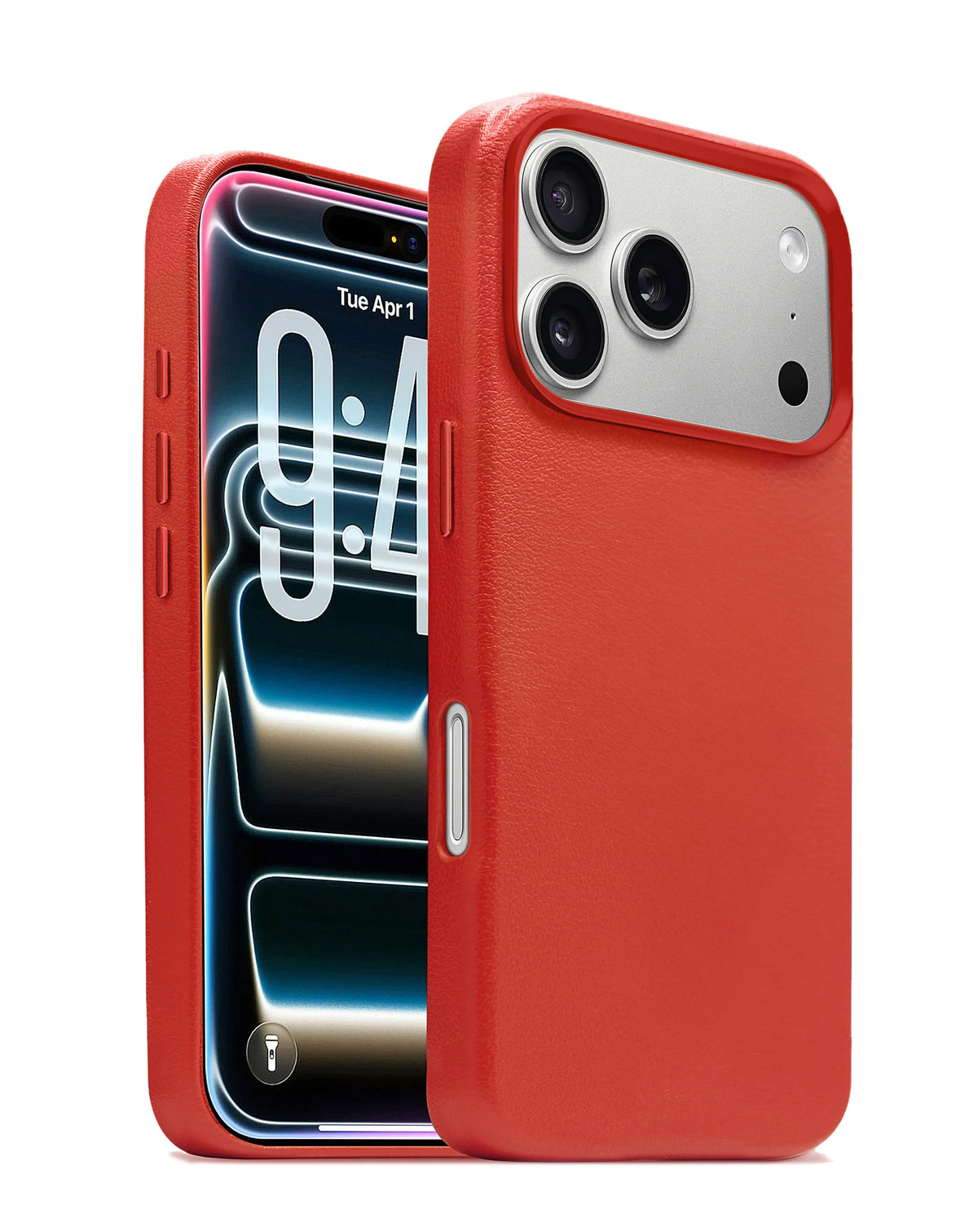 Leather Case for iPhone 17 Pro — Red