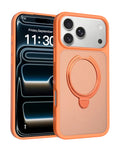 Kickstand Crystal Clear Slim Case for iPhone 17 Pro / 18 Pro — Orange