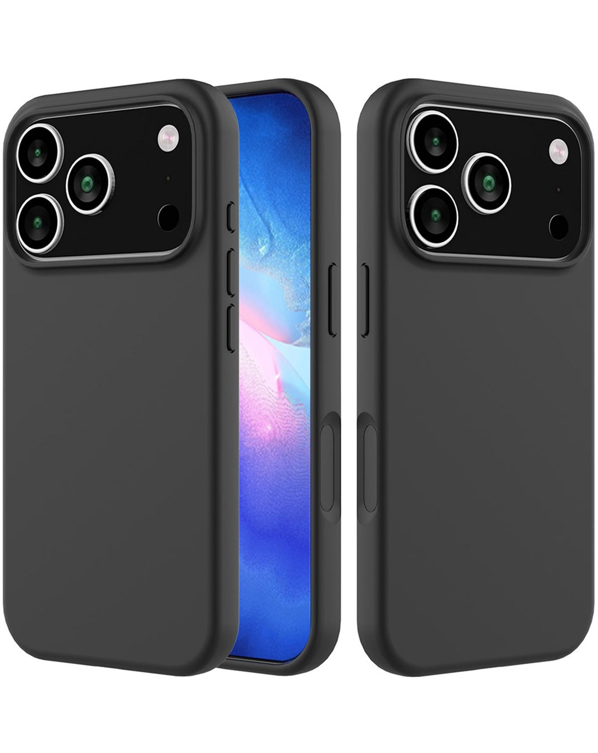 Soft Silicone Case for iPhone 17 Pro / 18 Pro — Black