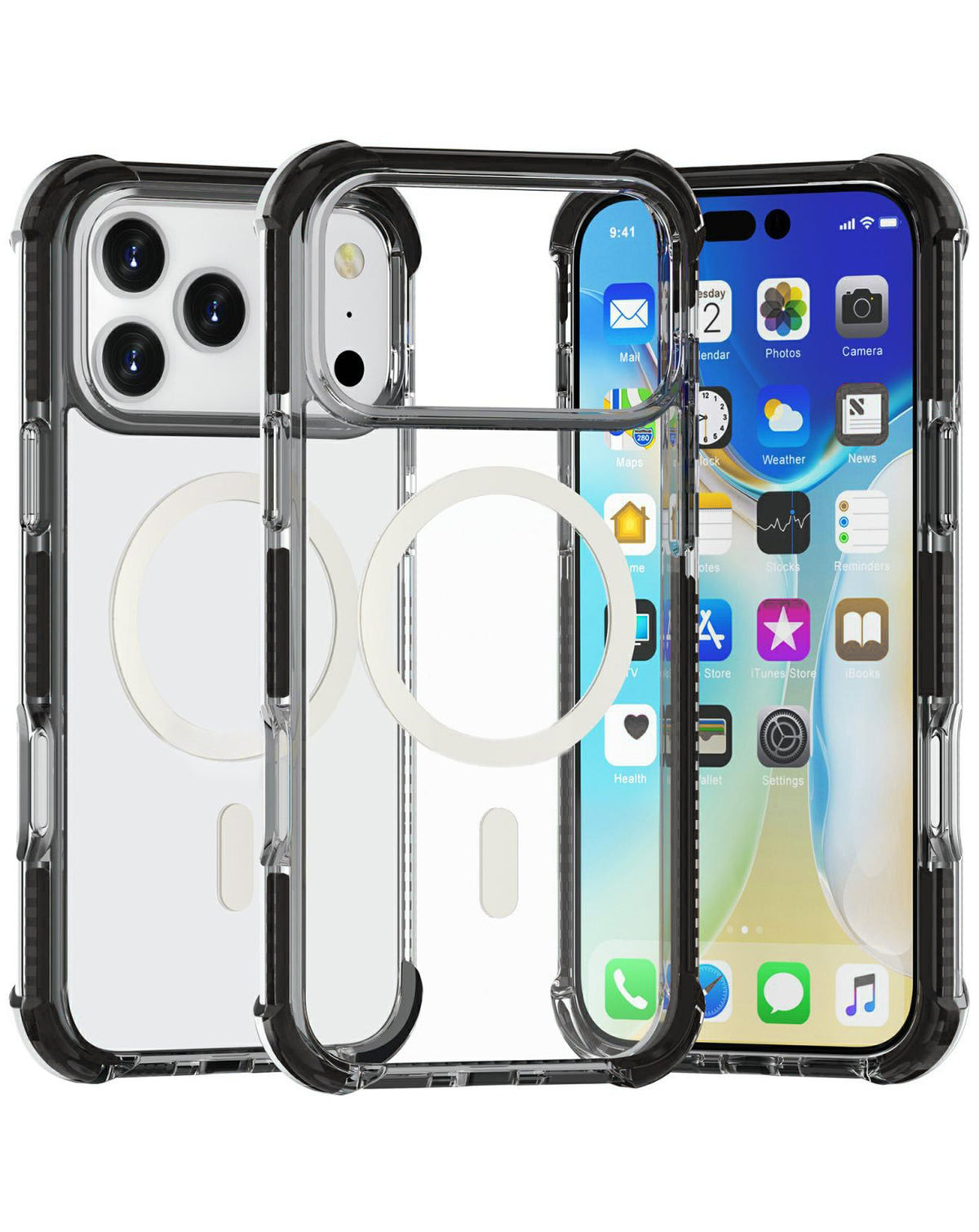 Wireless-Charging Compatible Case for iPhone 17 Pro / 18 Pro — Black