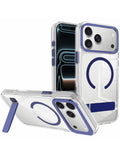 MagSafe Kickstand Crystal Clear Case for iPhone 17 Pro / 18 Pro — Blue