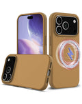 Soft Silicone Wireless-Charging Compatible Case for iPhone 17 Pro / 18 Pro — Brown