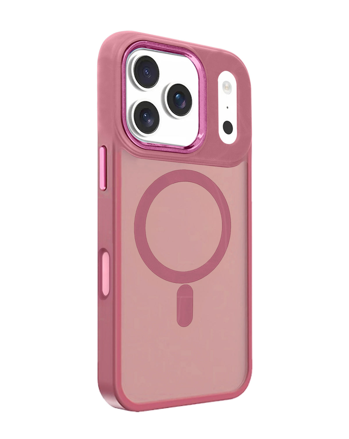 Magnetic Wireless-Charging Compatible Case for iPhone 17 Pro Max / 18 Pro Max — Pink