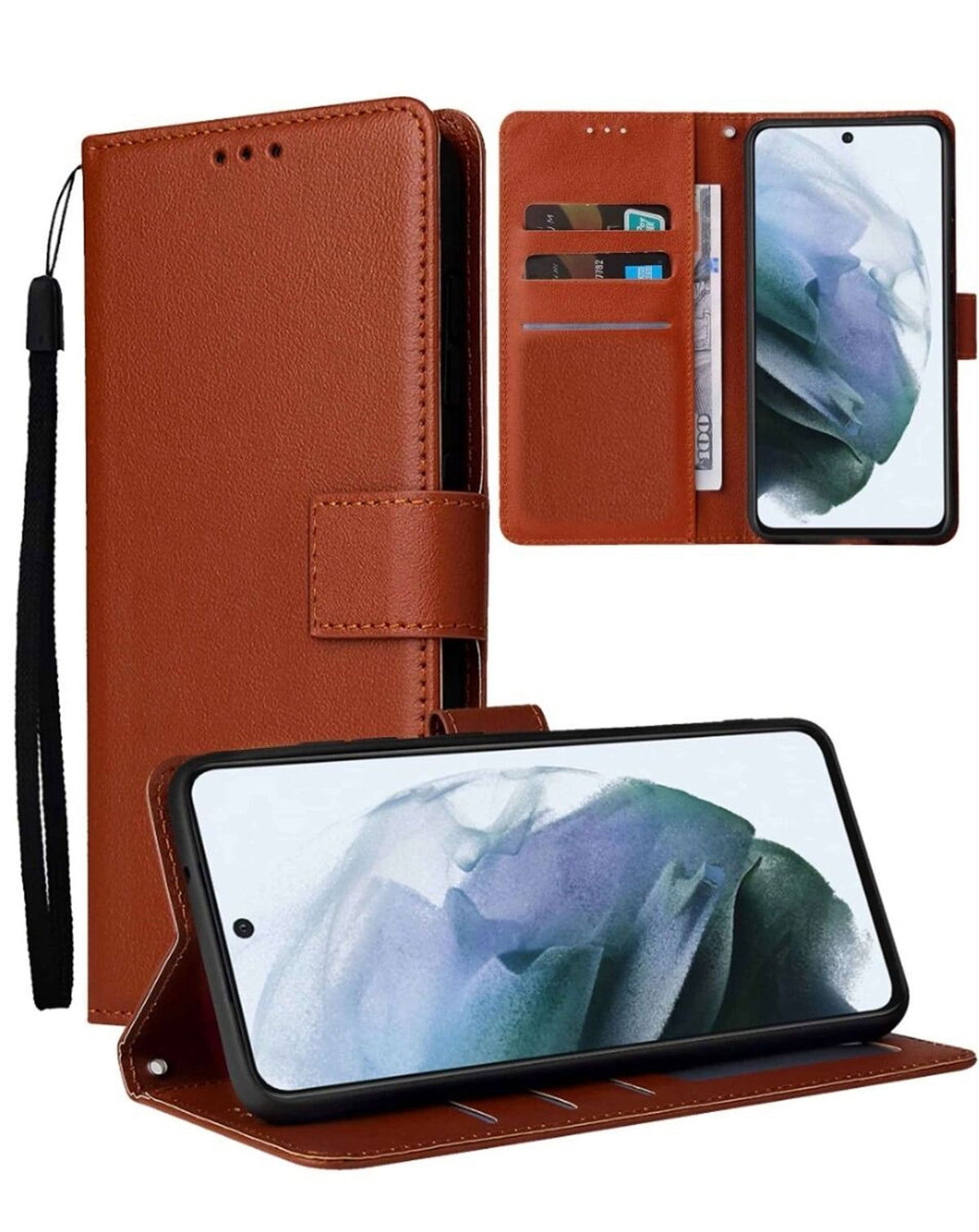 Wallet Leather Case for iPhone 17 Pro Max / 18 Pro Max — Brown