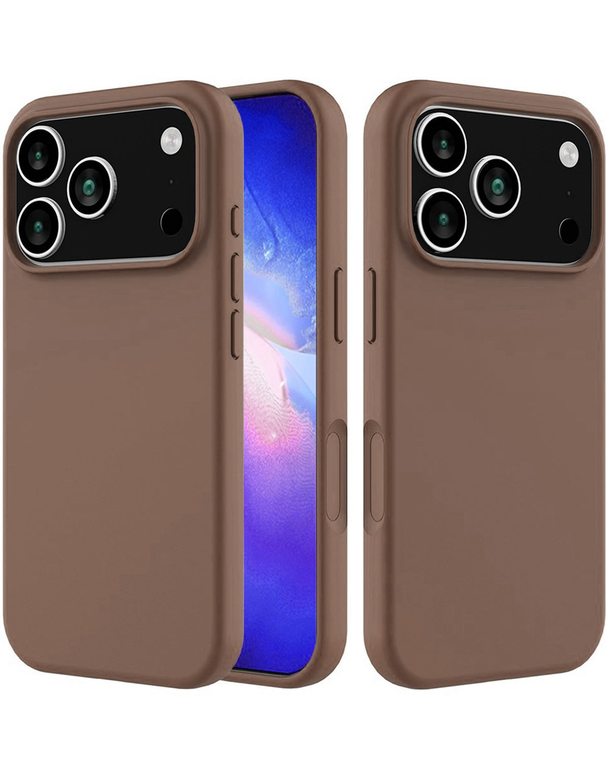 Soft Silicone Case for iPhone 17 Pro Max / 18 Pro Max — Brown