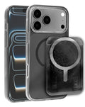 Magnetic Wallet Glitter Case for iPhone 17 Pro Max / 18 Pro Max — Black
