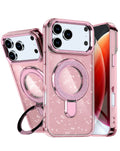 Kickstand Glitter Case for iPhone 17 Pro Max / 18 Pro Max — Pink