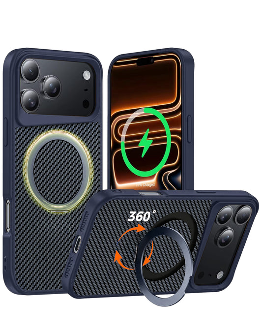 Magnetic Kickstand Full-Body Case for iPhone 17 Pro Max / 18 Pro Max — Navy