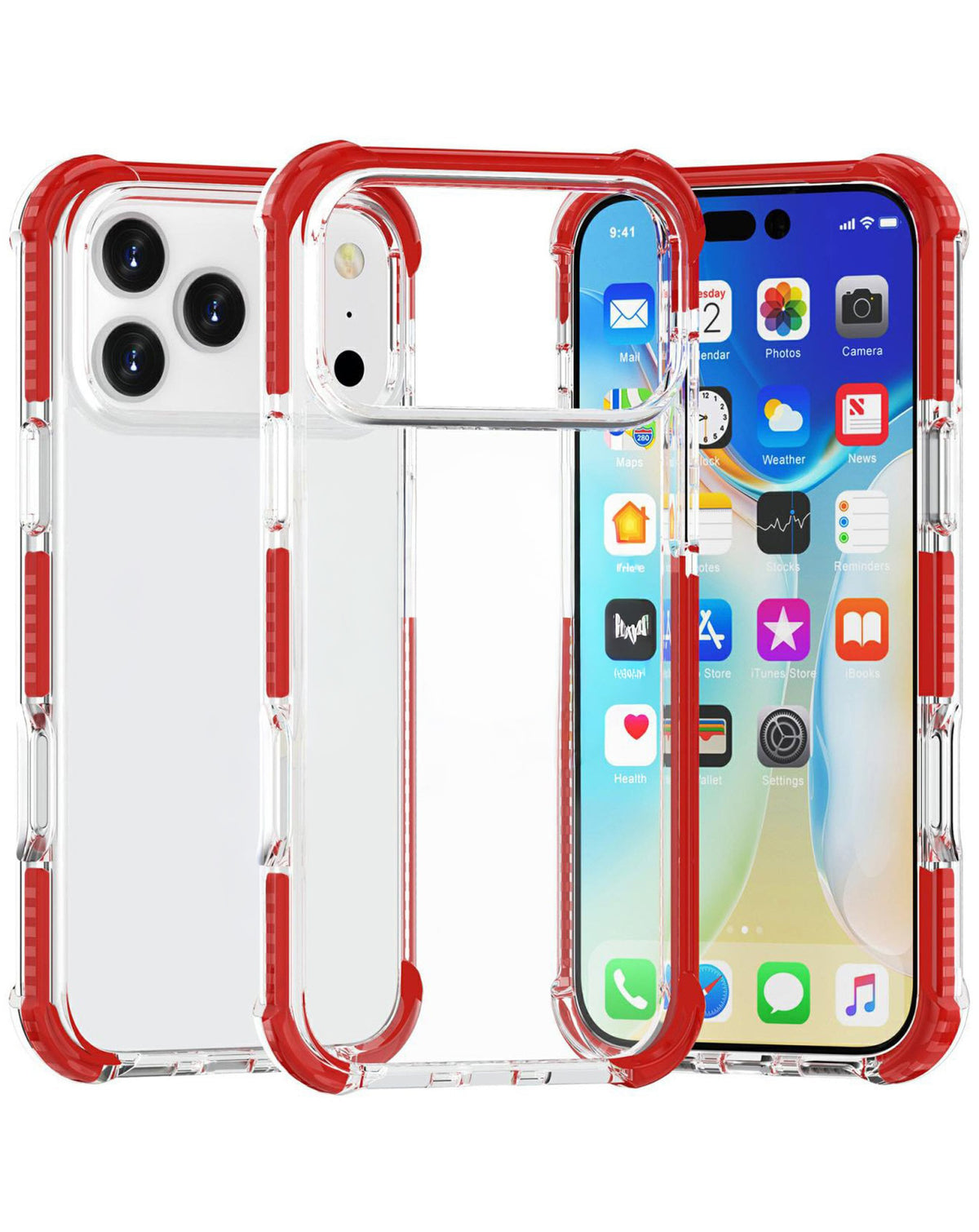 Protective Case for iPhone 17 Pro Max / 18 Pro Max — Dark Red