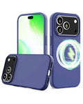 Soft Silicone Wireless-Charging Compatible Case for iPhone 17 Pro Max / 18 Pro Max — Navy