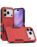 Magnetic Heavy-Duty Shockproof Case for iPhone 17 Pro Max / 18 Pro Max — Red
