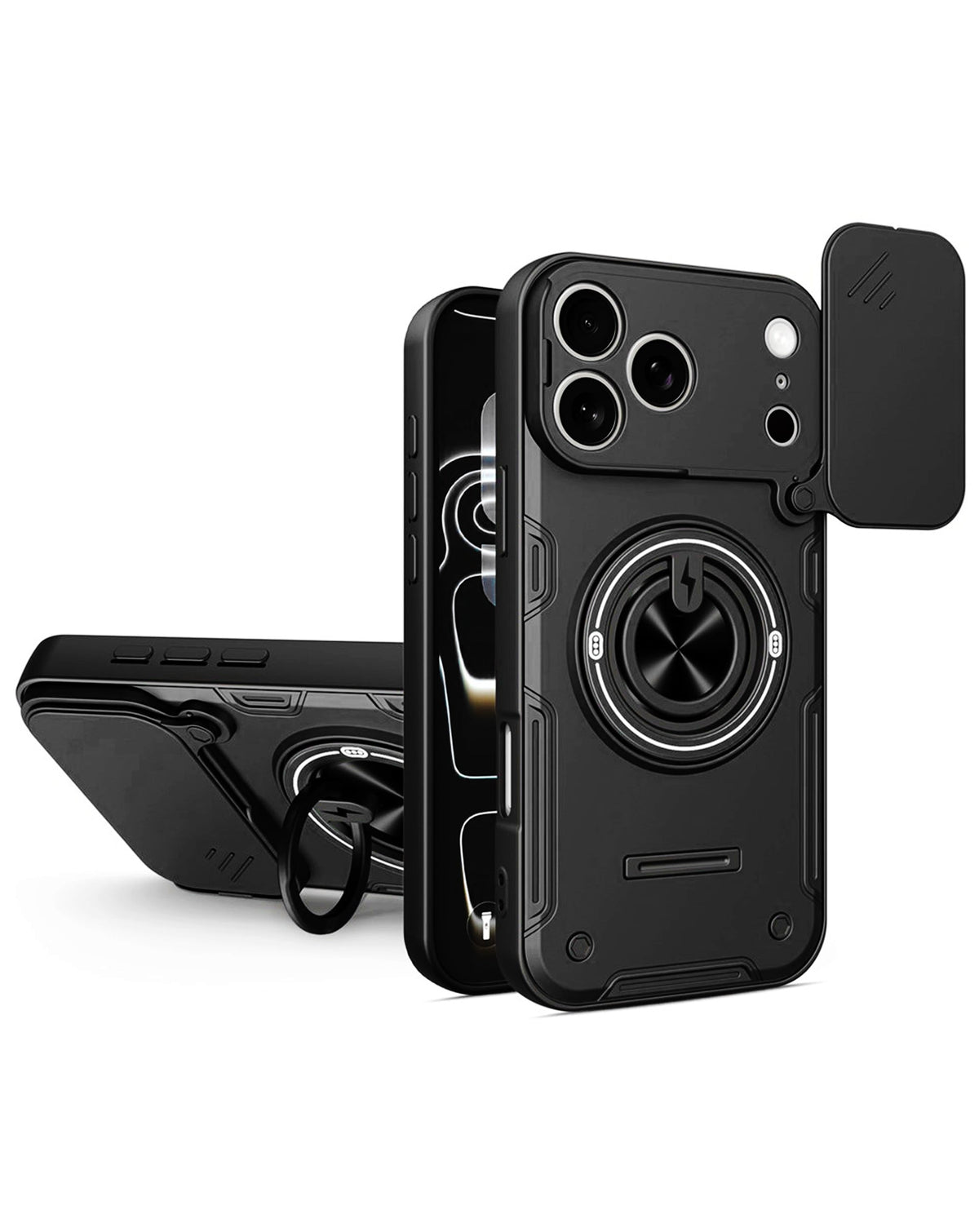 Magnetic Kickstand Camera-Protecting Case for iPhone 17 Pro Max / 18 Pro Max — Black