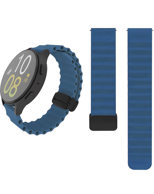 Magnetic Soft Silicone Band for Galaxy Watch 20mm — Navy Blue