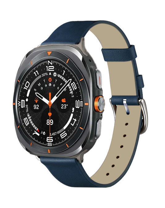 Leather Case for Galaxy Watch 22mm — Navy Blue